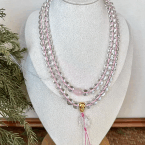 Chaplet: 108 White Crystal (Nine-Tailed Fox) D105
